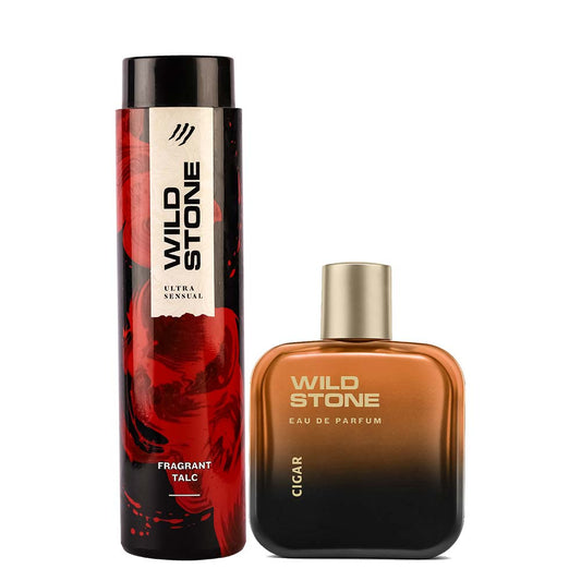 Pushpa 2 x Wild Stone Cigar Perfume (100 Ml) + Wild Stone Ultra sensual Talc (100 gm)