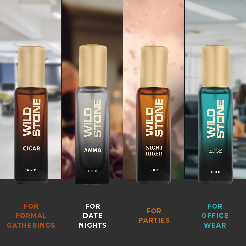 Wild Stone Premium Perfume Gift Set for Men - 20 Ml Each l Luxury perfume for Men to Smell Great l Long-Lasting Fragrances l EDP Parfum for Man l Suited for Every Occasion