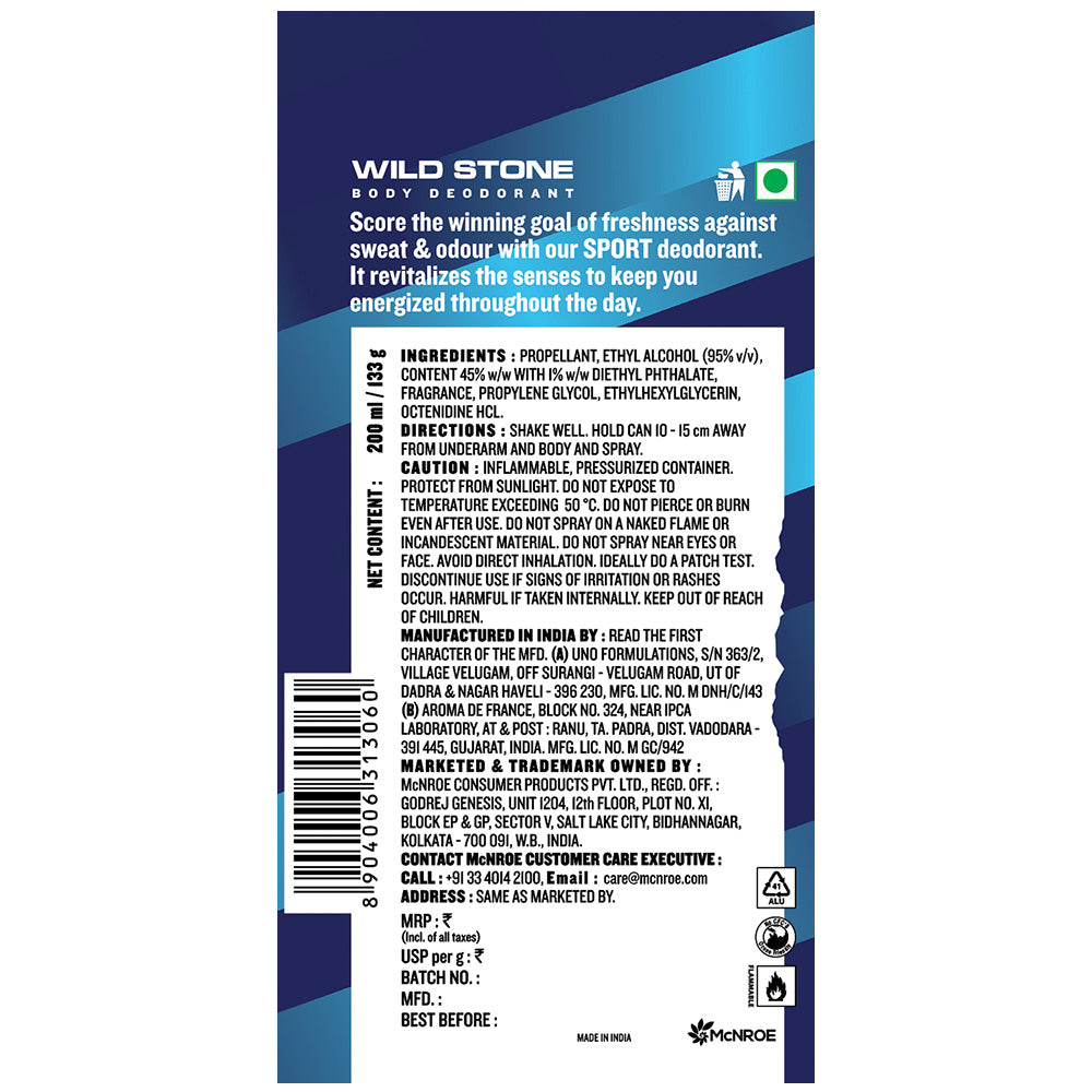 Wild Stone Sport Deodorant, 200ml