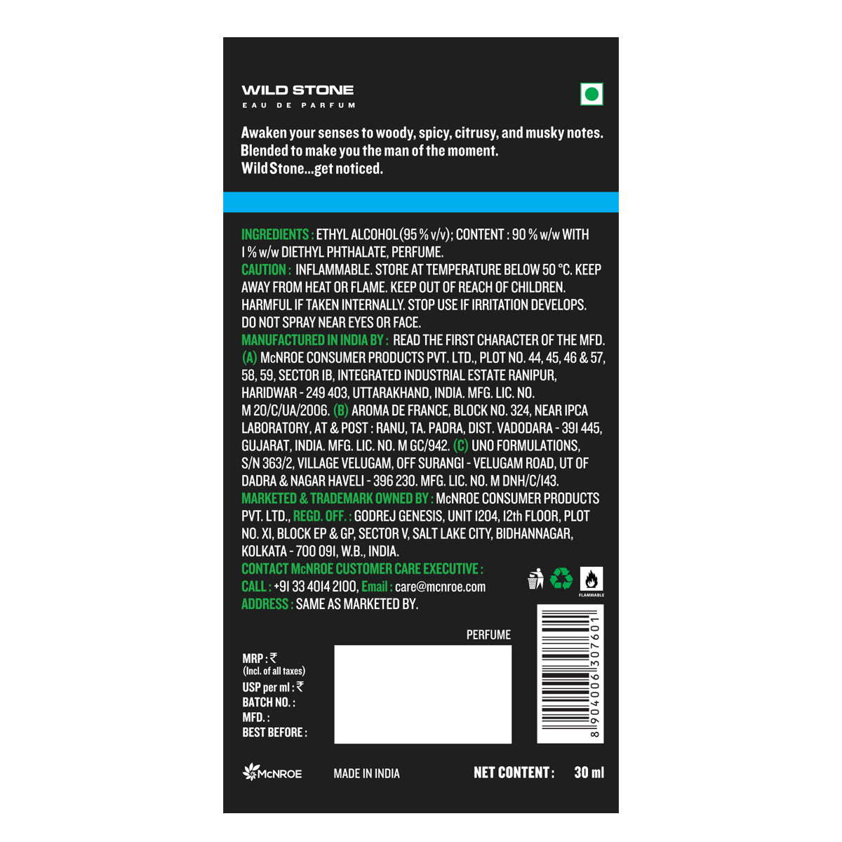 Wild Stone Forest Spice Perfume, 30ml