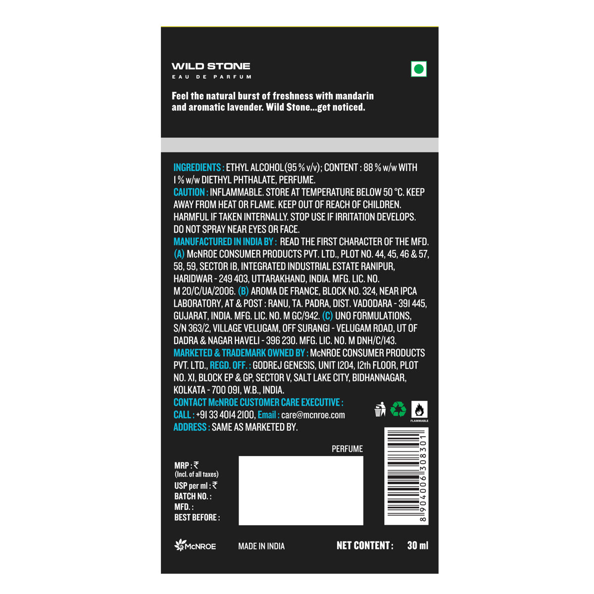 Wild Stone Hydra Energy Perfume, 30ml