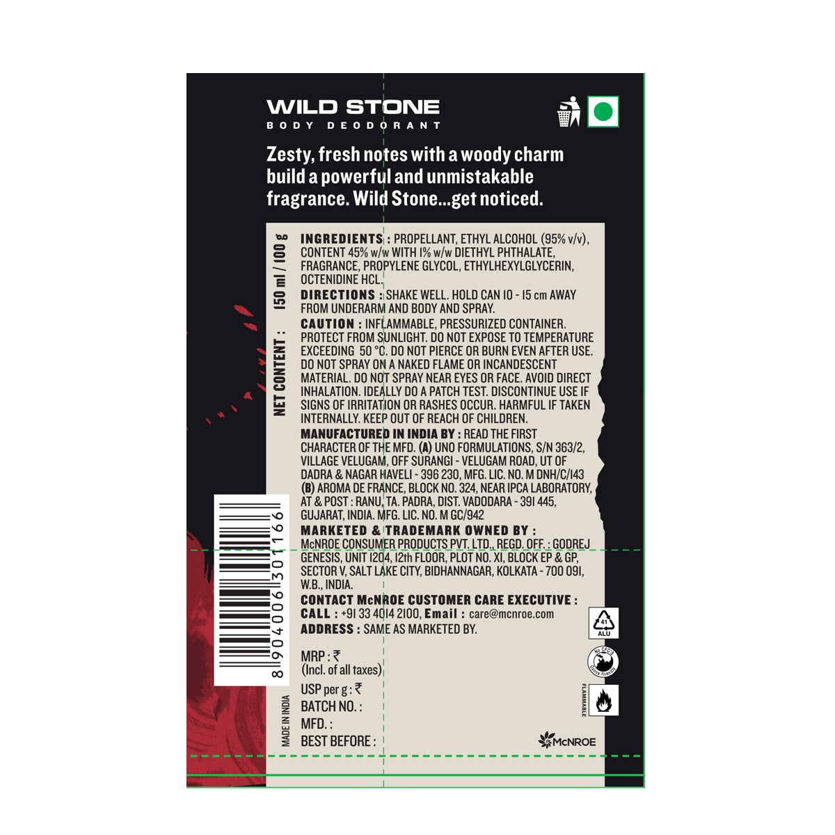 Wild Stone Ultra sensual Deodorant Pack of 2 (150ml each)