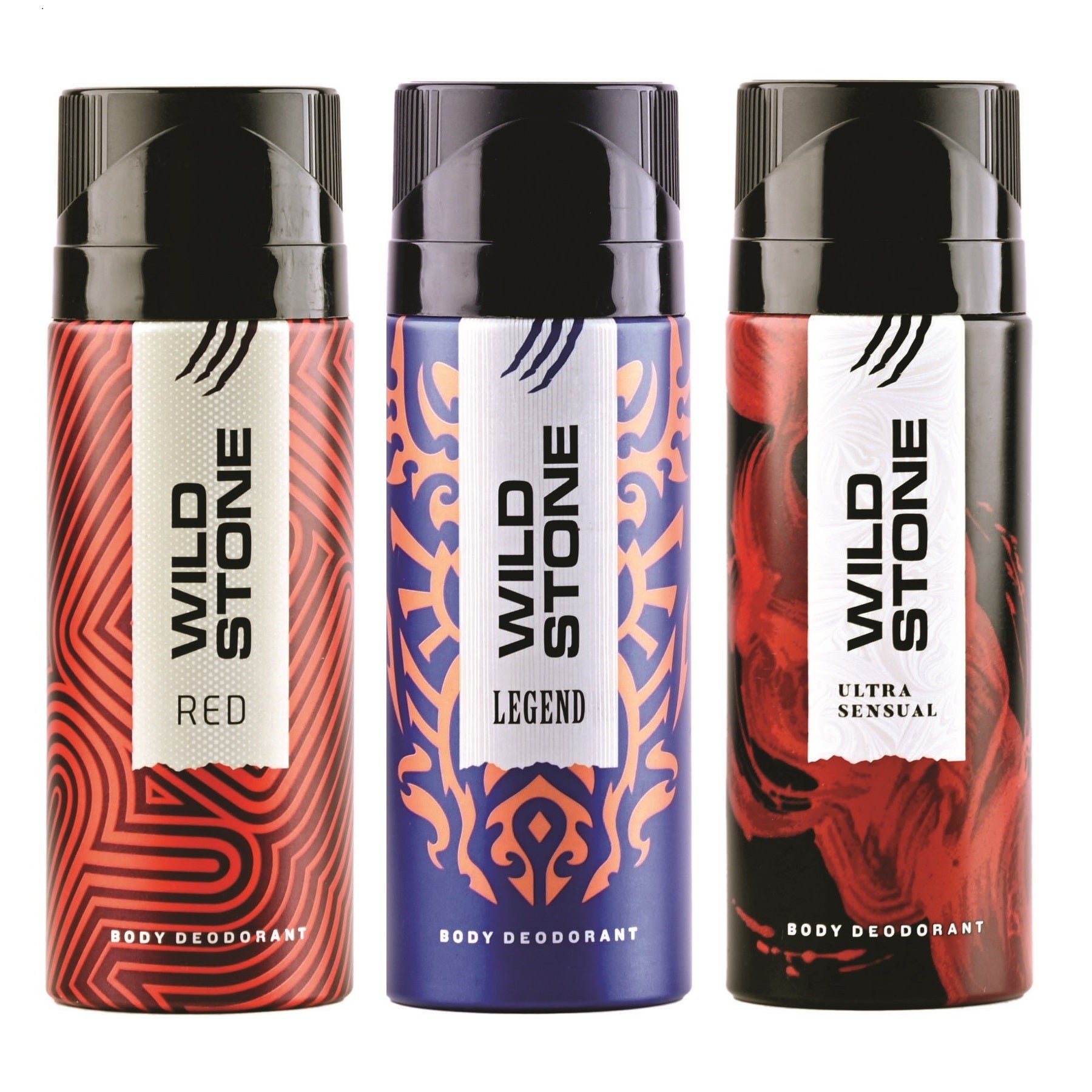 Wild Stone Red, Ultra Sensual and Legend Deodorant Combo Pack of (200ml each)