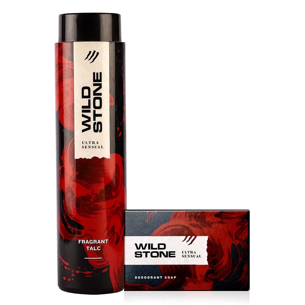 Wild Stone Ultra Sensual Soap75gm and Ultra Sensual Talcum Powder 100g