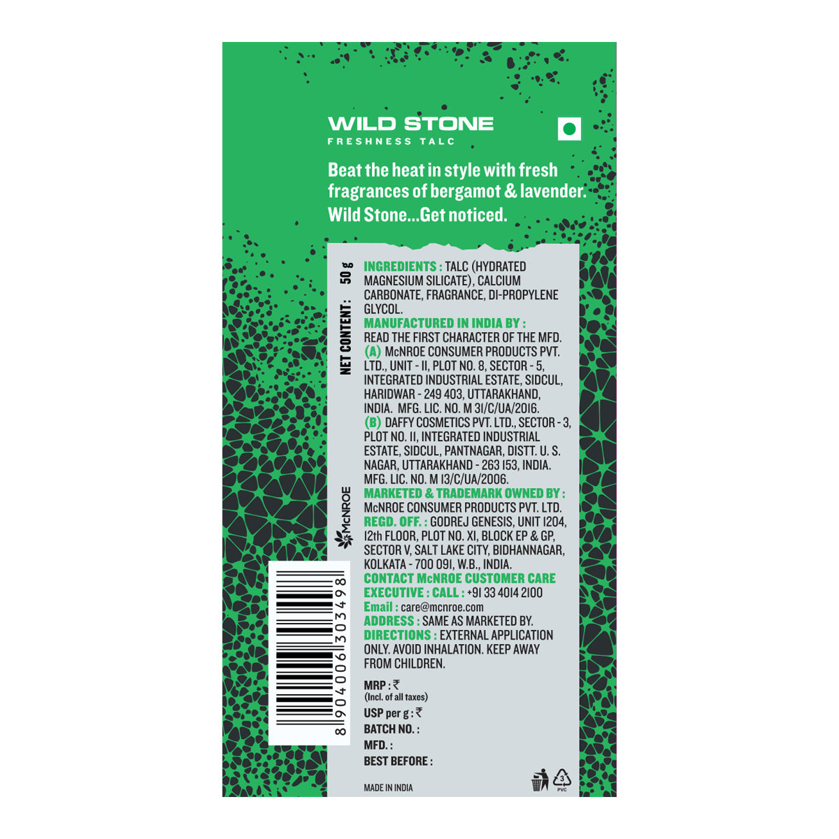 Wild Stone Hydra Energy Talc, 50gm