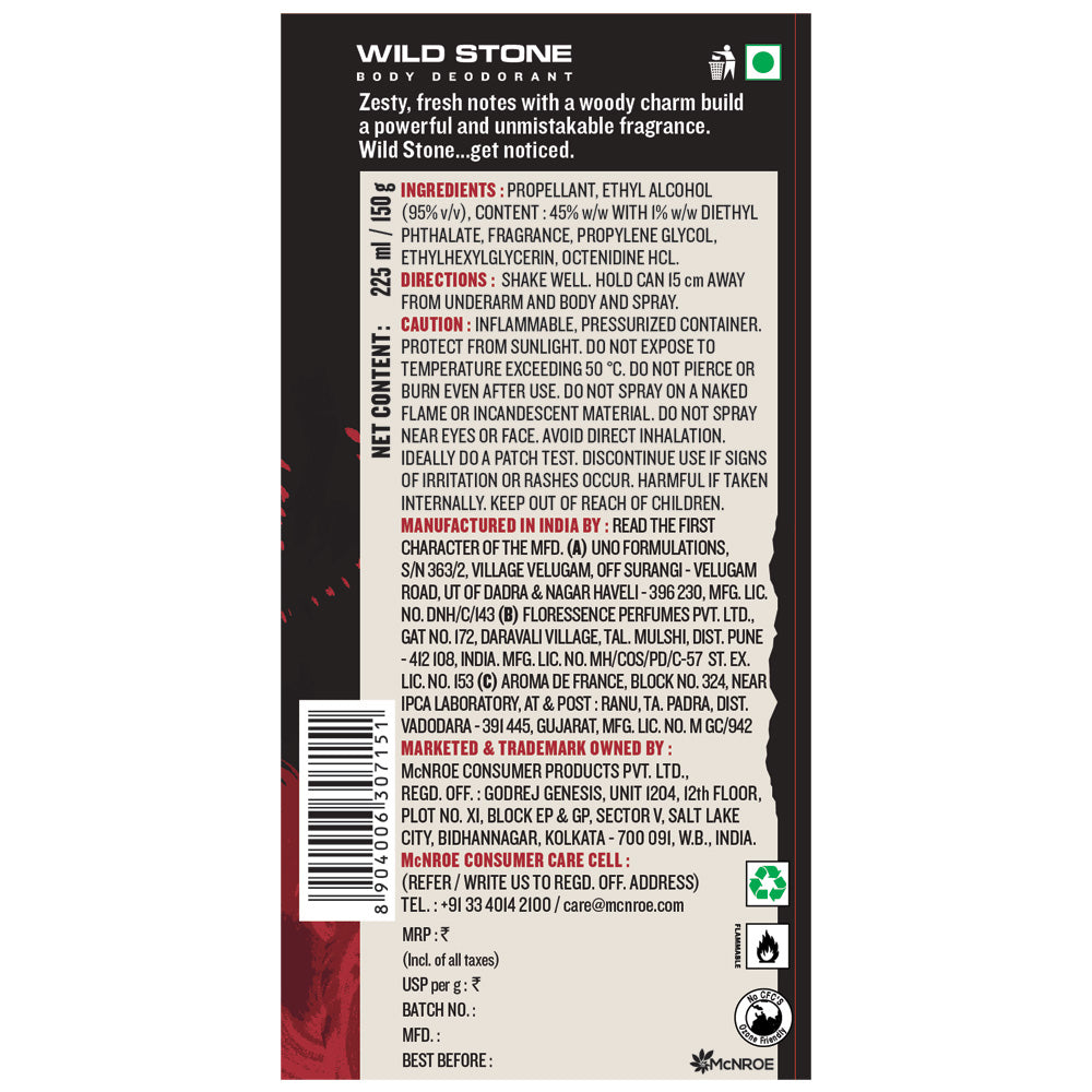 Wild Stone Ultra Sensual Deodorant, 225ml