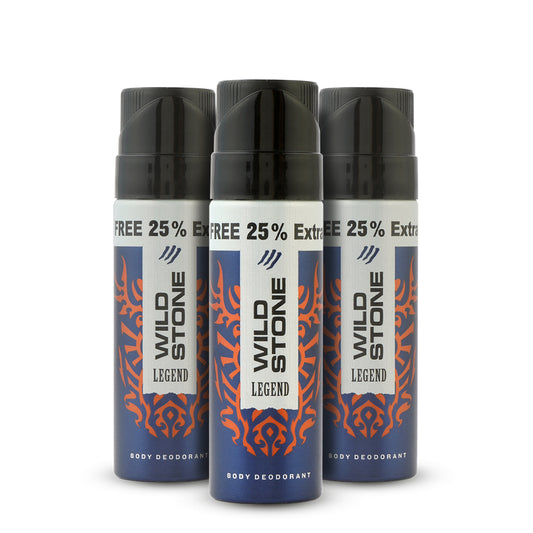 Wild Stone legend Deodorant Spray (50ml each) - For Men (pack of 3)