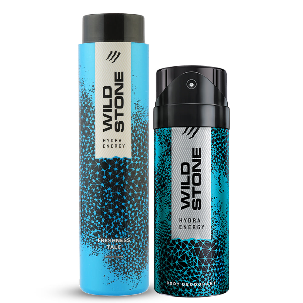 Pushpa 2 x Wild Stone Hydra Energy Deodorant (150 ml) + Wild Stone Hydra Energy Talc (100 gm)