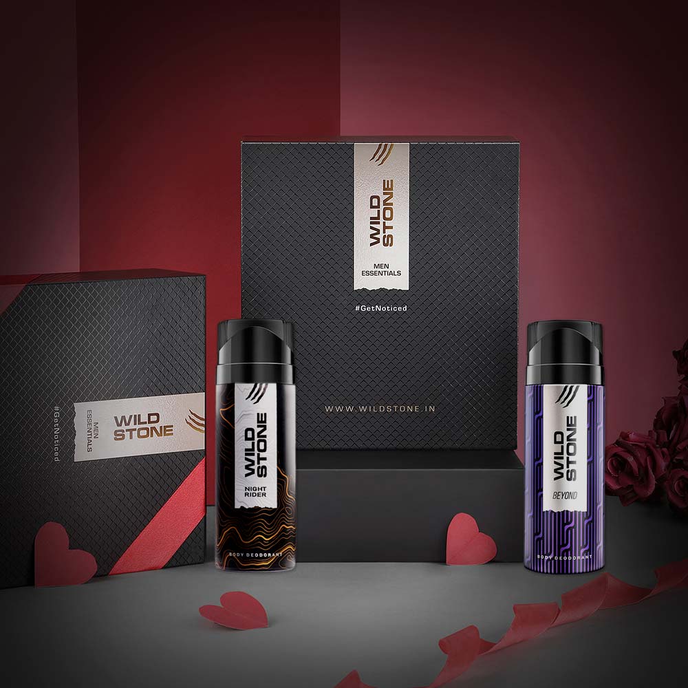 Wild stone Gift Box with Beyond and Night Rider Deodorant for Men,150 ml each