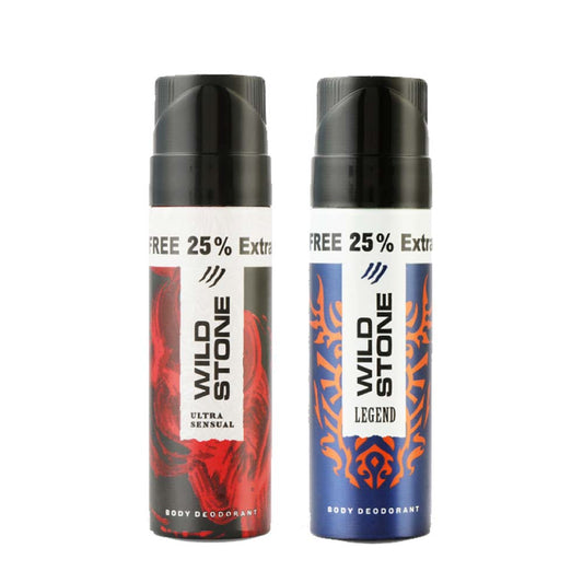 Wild Stone legend and ultra sensual Travel Pack Deodorant, Pack of 2 (50ml each)
