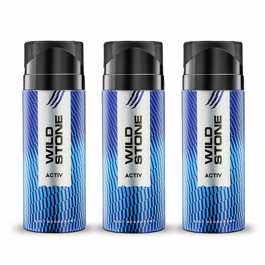 Wild Stone Activ Deodorant for Men ,Pack of 3 (150ml each)