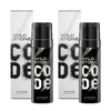 CODE Chrome Body Perfume for Men, Pack of 2 (150ml each)