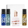 Rakhi Gift Hamper for Brother - CODE Titanium, Steel & Gold Body Perfume Combo