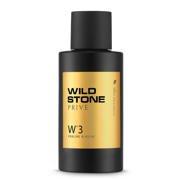 Wild Stone Prive W°3  Wild Stone W3 Praline & Musk Parfum for Men 100ml | Luxury Long Lasting Fragrance | Warm, Vanilla & Gourmand Fragrance | Premium Men's Perfume