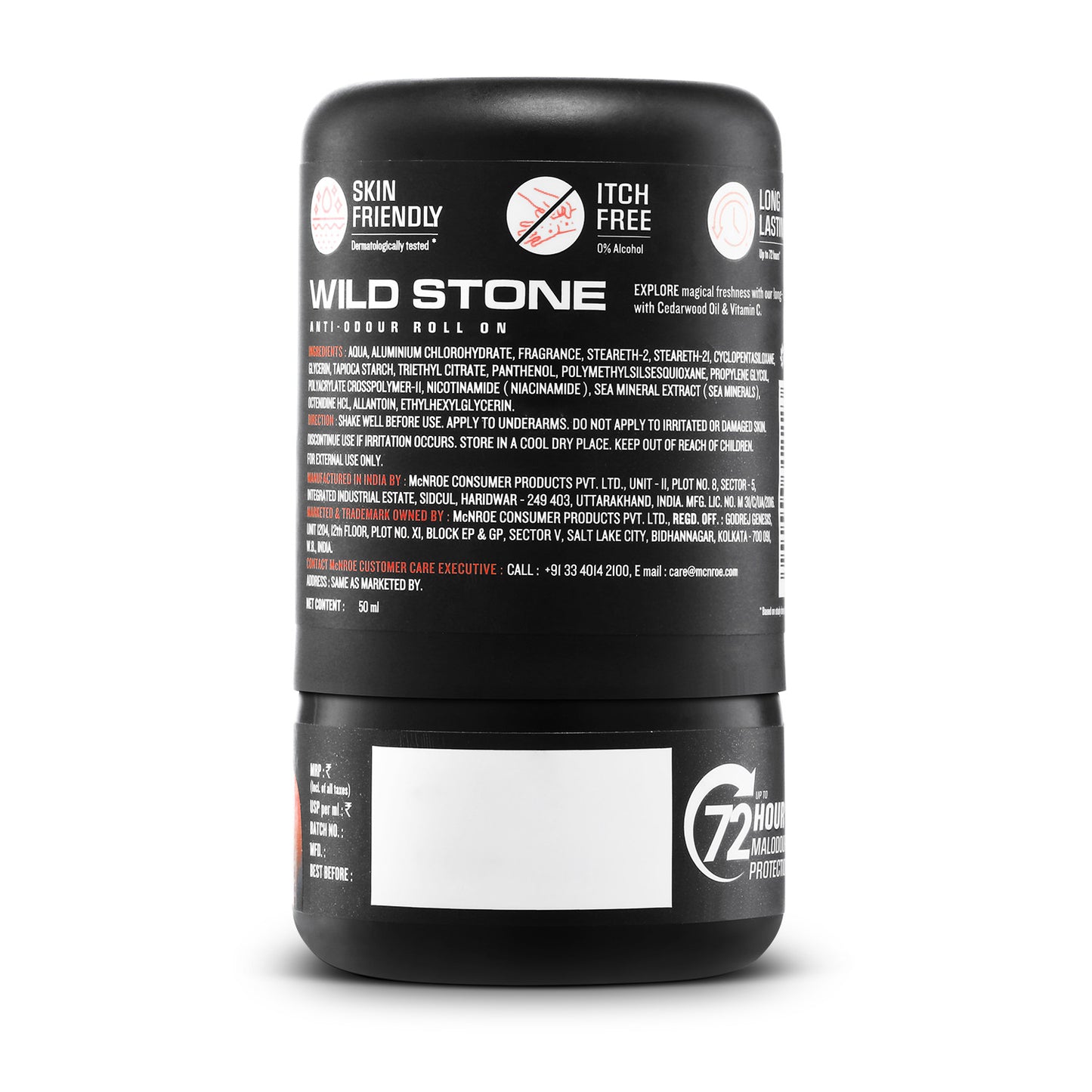 Wild Stone Explore Anti-Odour Roll On For Men, 50ml | Up to 72-Hour Odour Control | Infused with cedarwood oil and Vitamin C | Skin Friendly & Itch Free Deodorant Roll On | Long-Lasting