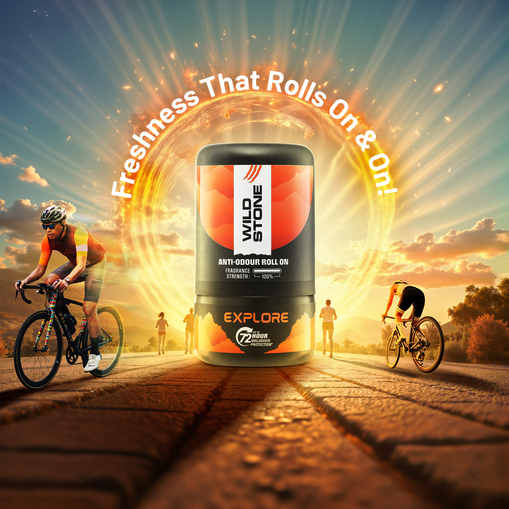 Wild Stone Explore Anti-Odour Roll On For Men, 50ml | Up to 72-Hour Odour Control | Infused with cedarwood oil and Vitamin C | Skin Friendly & Itch Free Deodorant Roll On | Long-Lasting