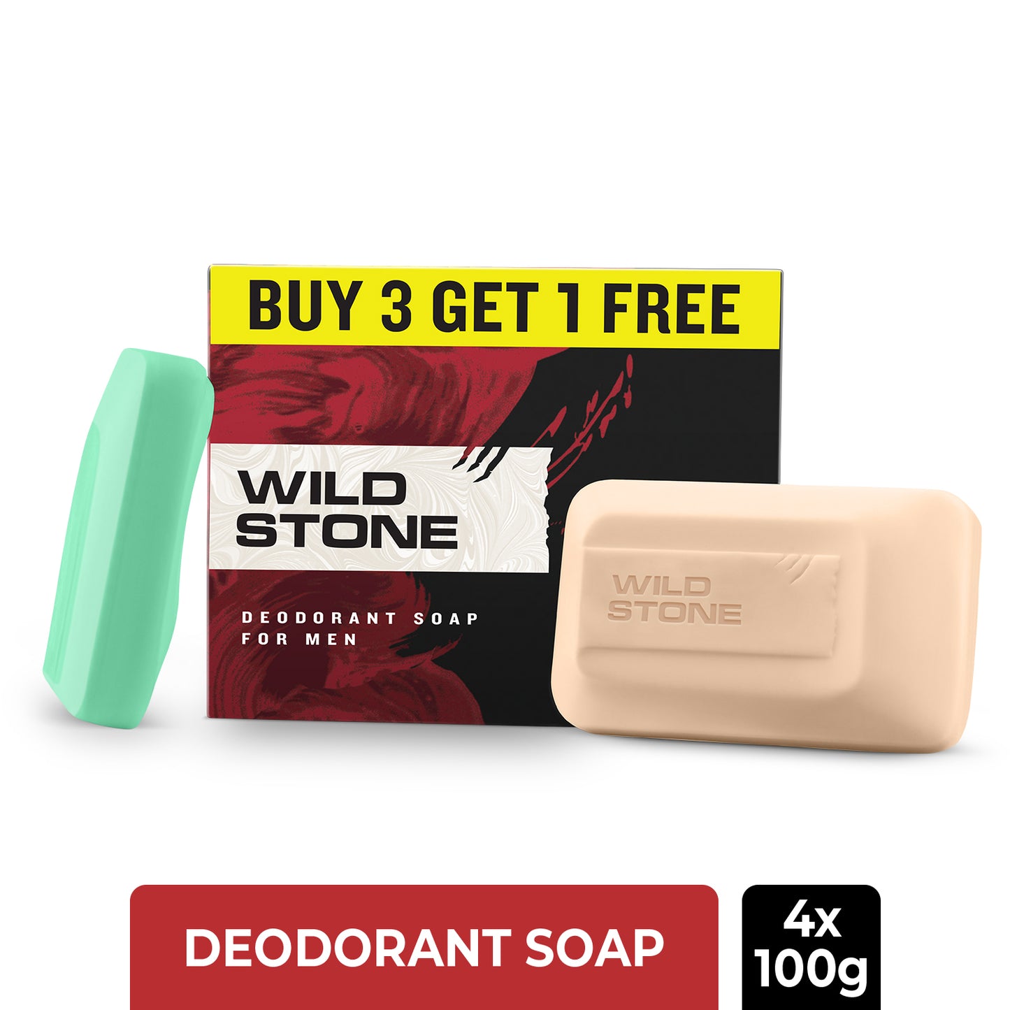 Wild Stone Buy 3 Get 1 Free Soap Combo for Men (2 Ultra Sensual and 2 Forest Spice 125gm each)