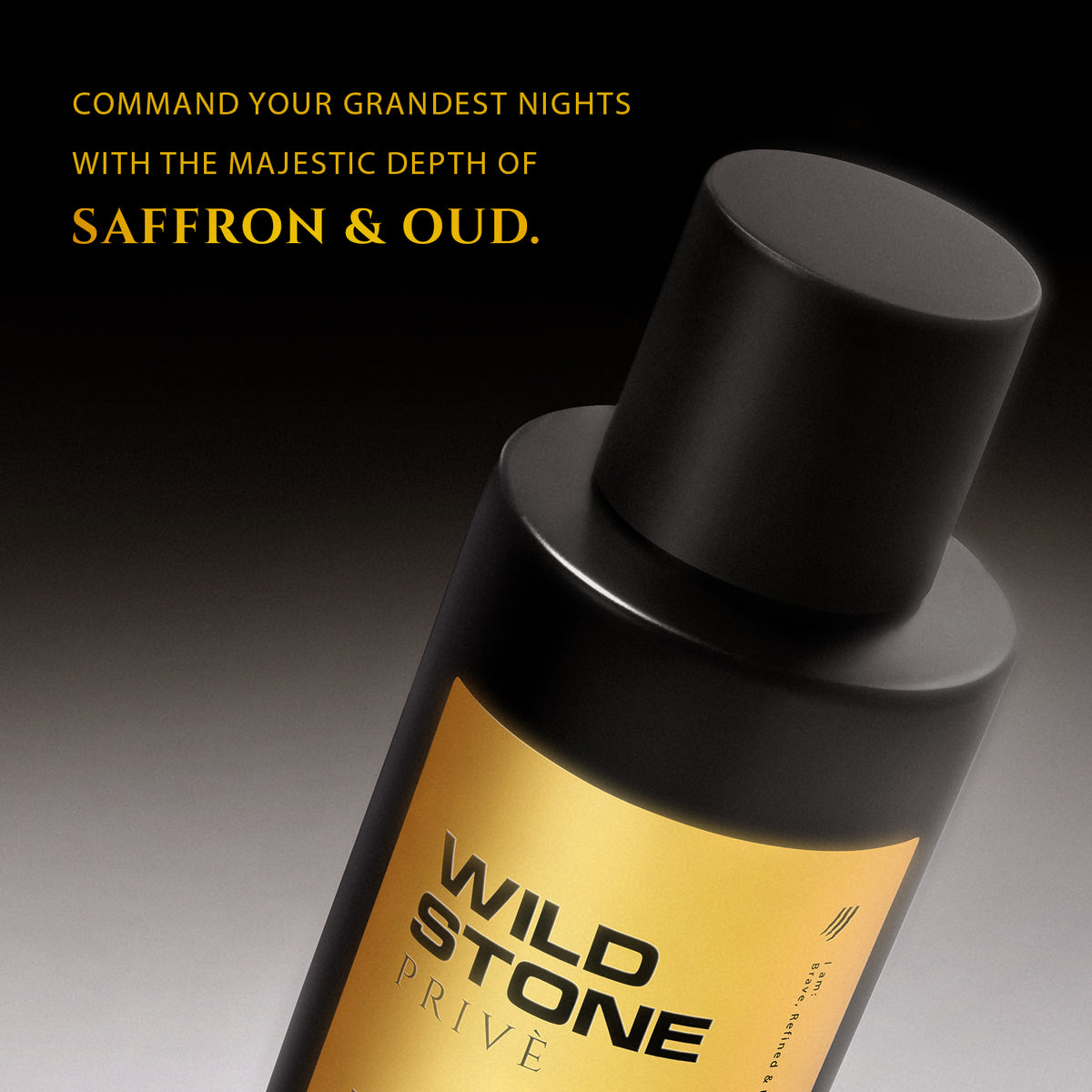 Wild Stone Prive W°1 Saffron & Oud Parfum for Men 100ml | Luxury Long Lasting Perfume | Rich, Oud & Woody Fragrance | Premium Men's Perfume
