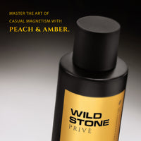Wild Stone Prive W°4  Peach & Amber Parfum for Men 100ml | Luxury Long Lasting Perfume | Citrus, Fruity & Fresh Fragrance | Premium Men's Perfume