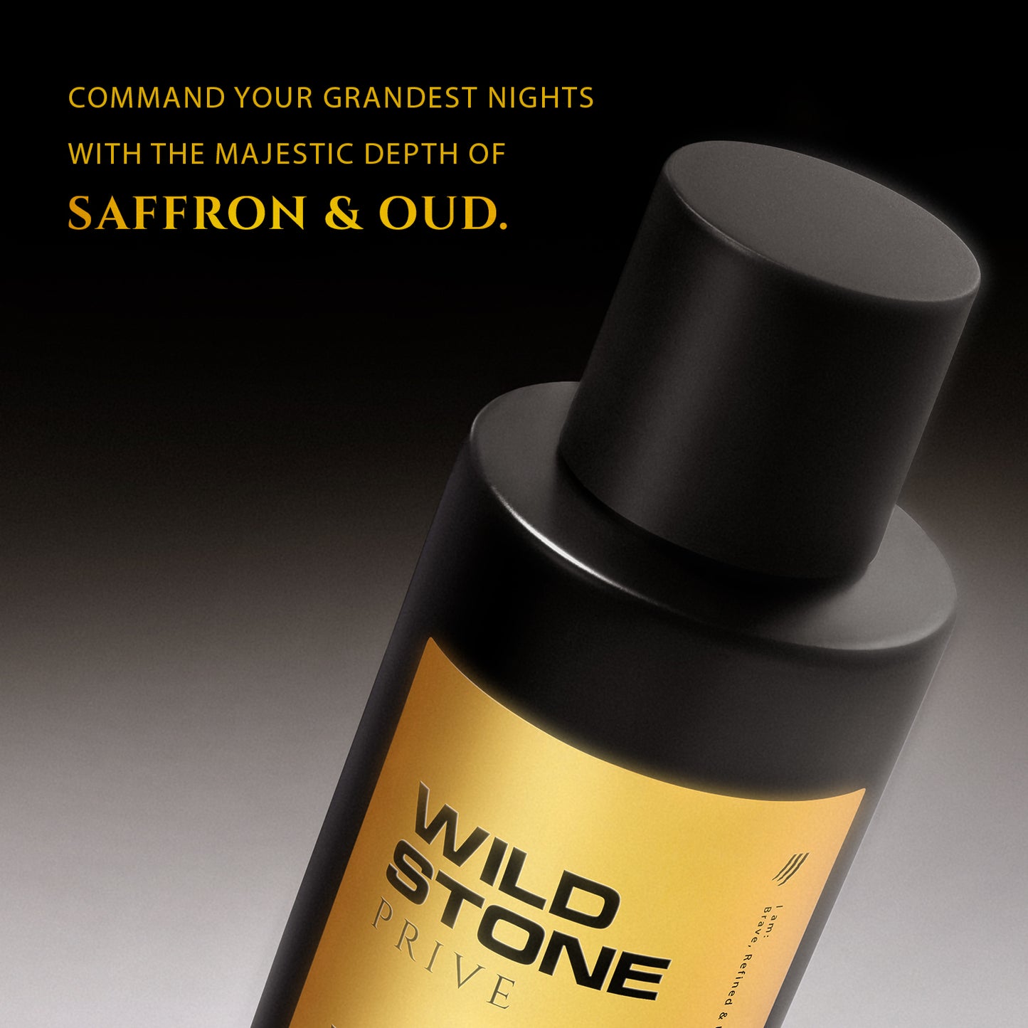 Wild Stone Prive W°1 Saffron & Oud Parfum for Men 100ml | Luxury Long Lasting Perfume | Rich, Oud & Woody Fragrance | Premium Men's Perfume