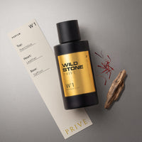 Wild Stone Prive W°1 Saffron & Oud Parfum for Men 100ml | Luxury Long Lasting Perfume | Rich, Oud & Woody Fragrance | Premium Men's Perfume