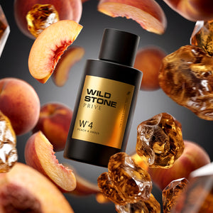 Wild Stone Prive W°4  Peach & Amber Parfum for Men 100ml | Luxury Long Lasting Perfume | Citrus, Fruity & Fresh Fragrance | Premium Men's Perfume