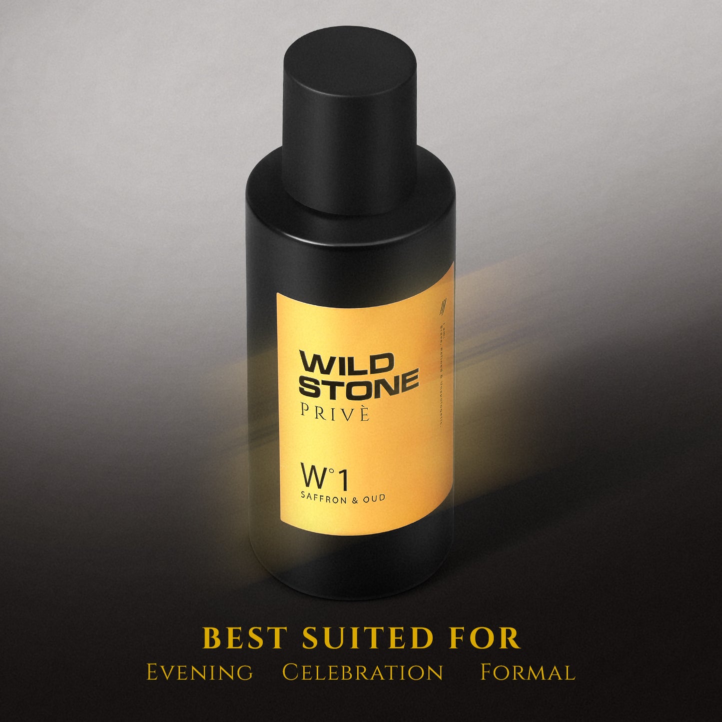 Wild Stone Prive W°1 Saffron & Oud Parfum for Men 100ml | Luxury Long Lasting Perfume