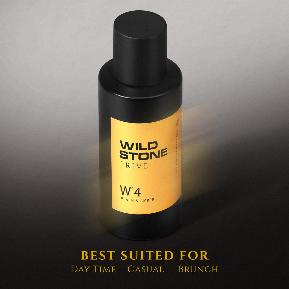Wild Stone Prive W°4  Peach & Amber Parfum for Men 100ml | Luxury Long Lasting Perfume | Citrus, Fruity & Fresh Fragrance | Premium Men's Perfume