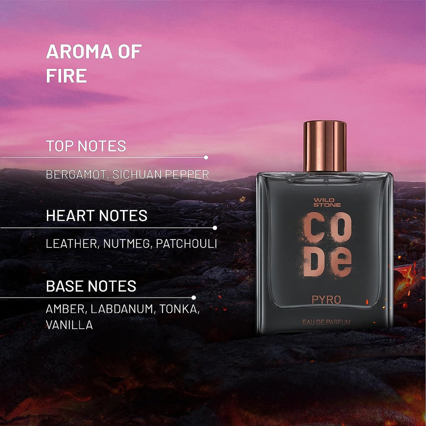 CODE Luxury Pyro Perfume for Men, 100 ml