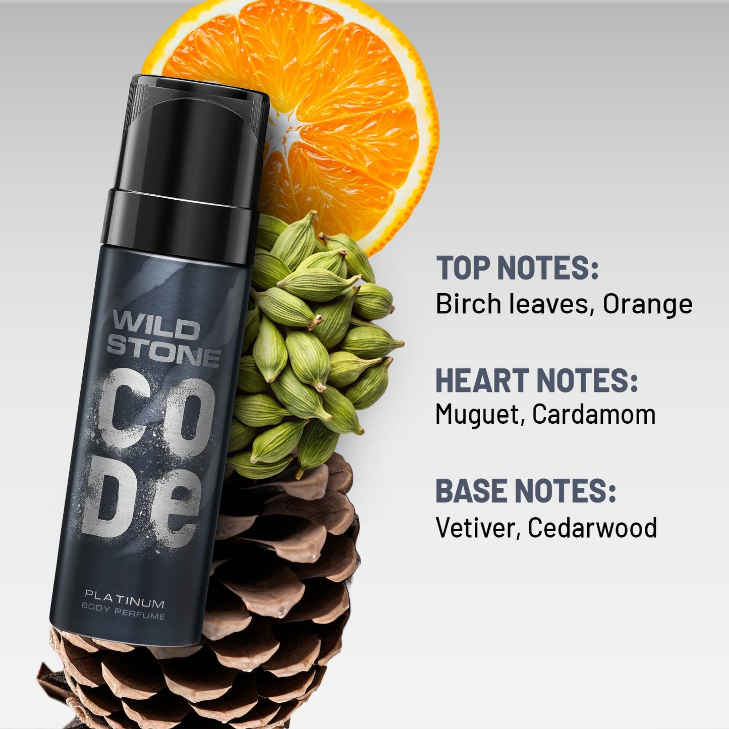 Wild Stone CODE Platinum Body Perfume for Men 150ml