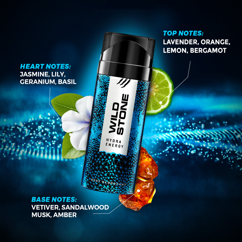Wild Stone Hydra Energy Deodorant Pack of 2 (150ml each)