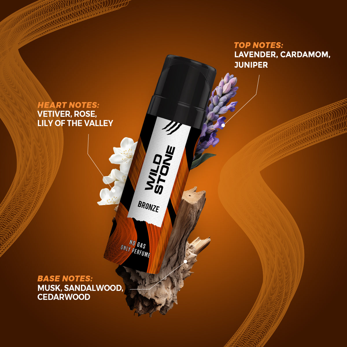 Wild Stone Bronze Body Perfume, 120ml