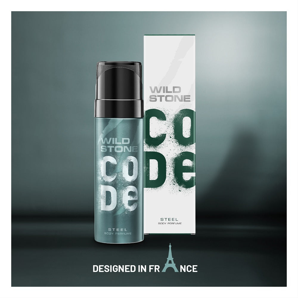 CODE Steel Body Perfume for Men, Pack of 2 (150ml each)