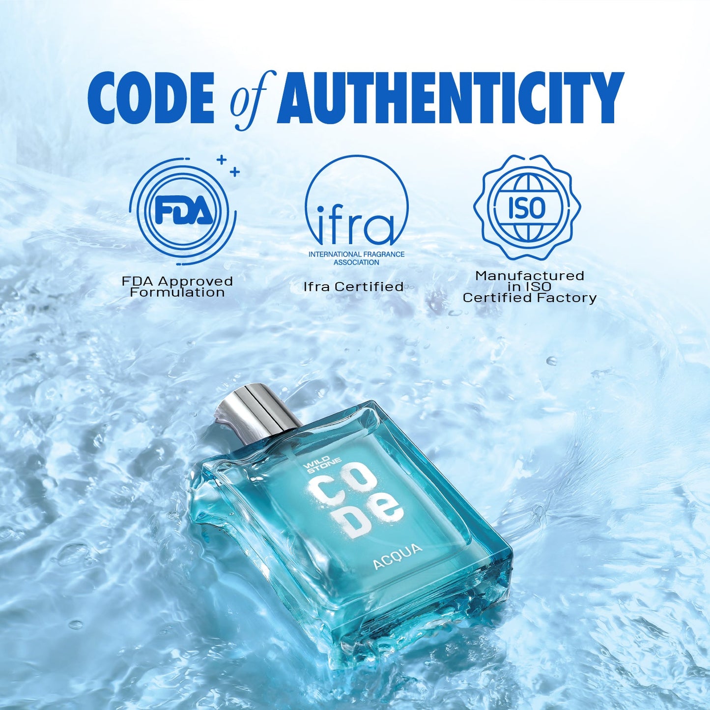 CODE Acqua Luxury Perfume for Men, 100 ml