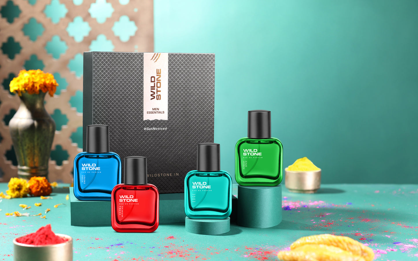 Holi Combo for Men (4 Perfumes - Edge, Ultra Sensual, Forest Spice, & Hydra Energy - 30 ml each)