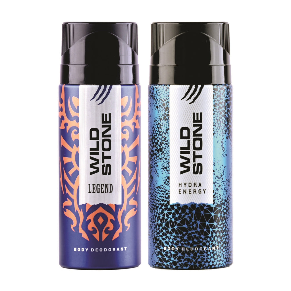 Wild Stone Hydra Energy and Legend Deodorant Pack of 2 (150ml each)