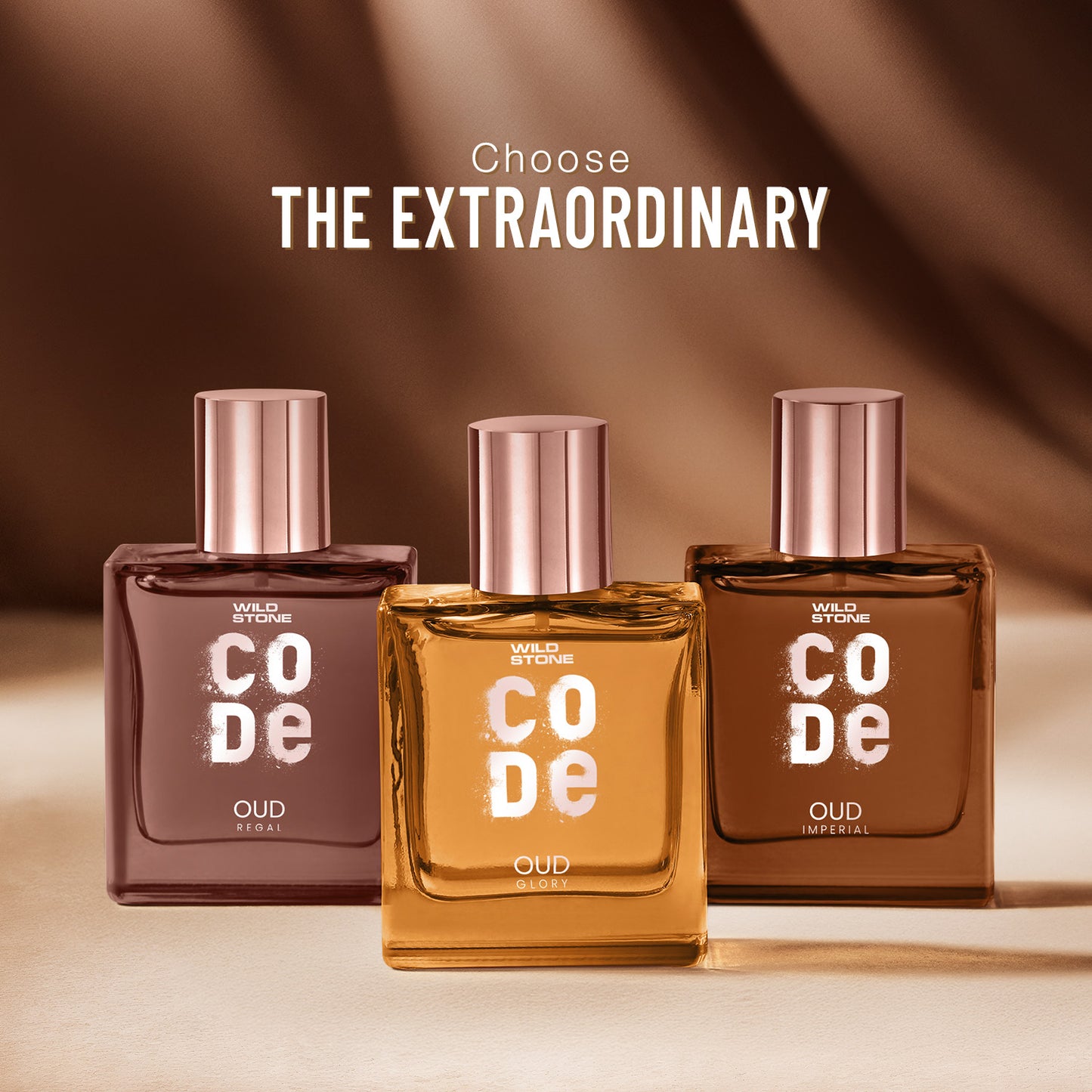 Wild Stone CODE Luxury OUD Eau De Parfum Gift Set For Men | Pack of 3 (50ml Each)