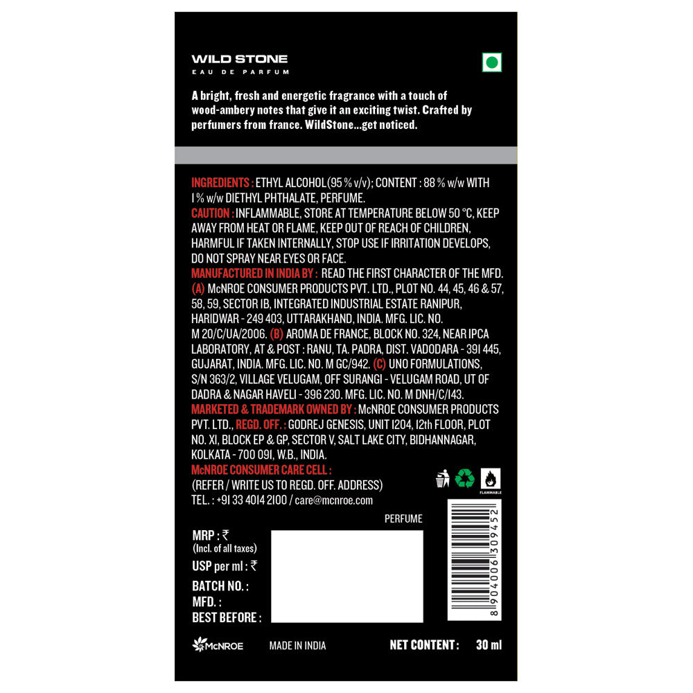 Red Perfume for Men 30ml Wild Stone
