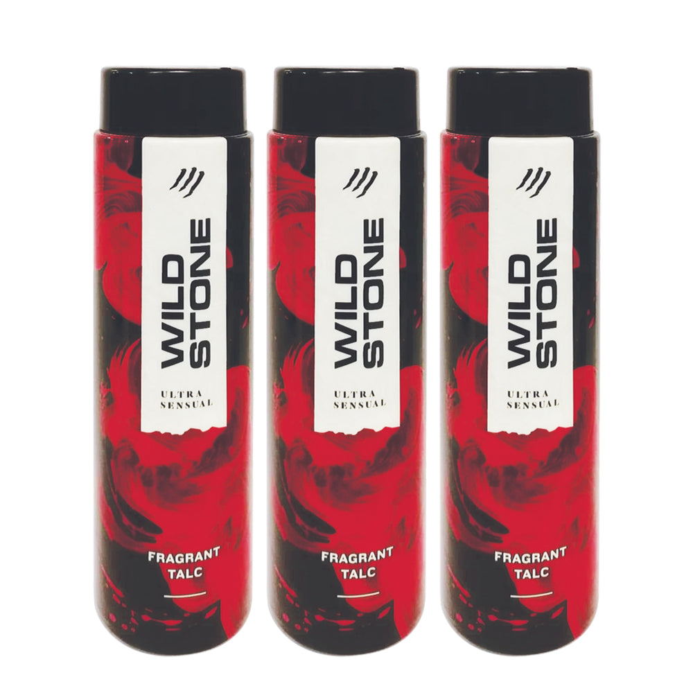 Wild Stone Ultra Sensual Talc Pack of 3 (100gm each)