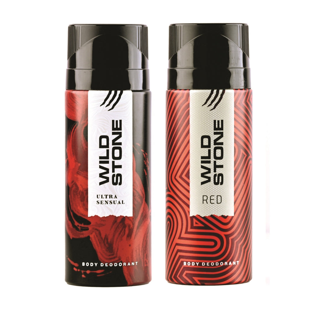 Wild Stone Red & Ultra Sensual Deodorant Combo Pack (150 ml Each)