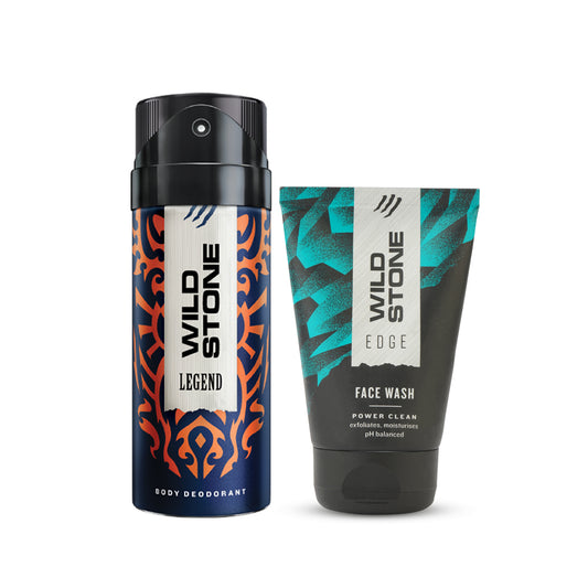 Wild Stone legend Deodorant 150ml and Edge Face Wash 50ml combo Pack