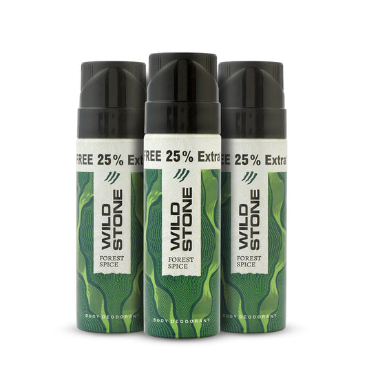 Wild Stone Forest Spice Deodorant Spray (50ml each)- For Men (pack of 3)