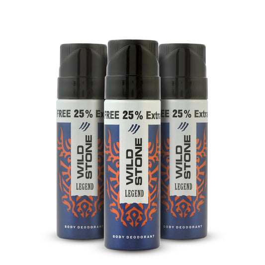 Wild Stone legend Deodorant Spray (50ml each)  - For Men (pack of 3)
