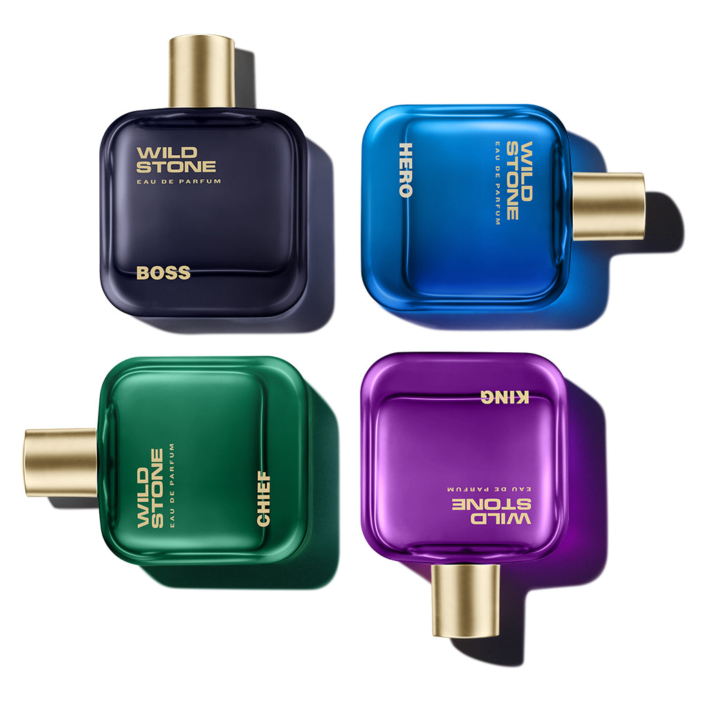 Wild Stone Hero, Chief, Boss & King Perfume Combo for Men, 4 X 100ml