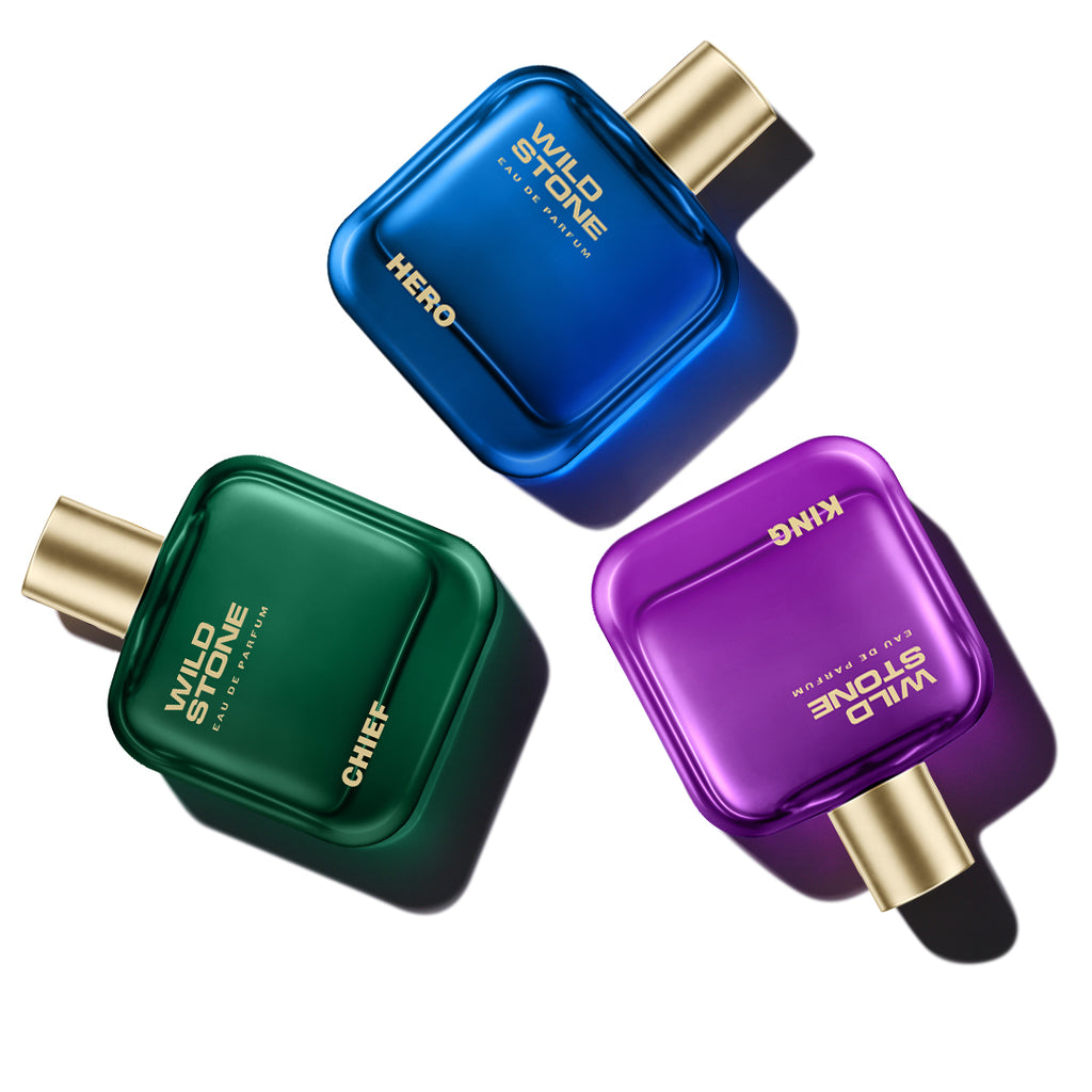 Wild Stone Hero, Chief, King Perfume Combo for Men, 3 X 100ml