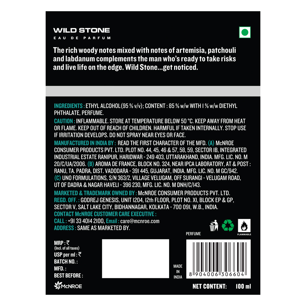 Wild Stone Edge Perfume, Pack of 2 (100ml each)