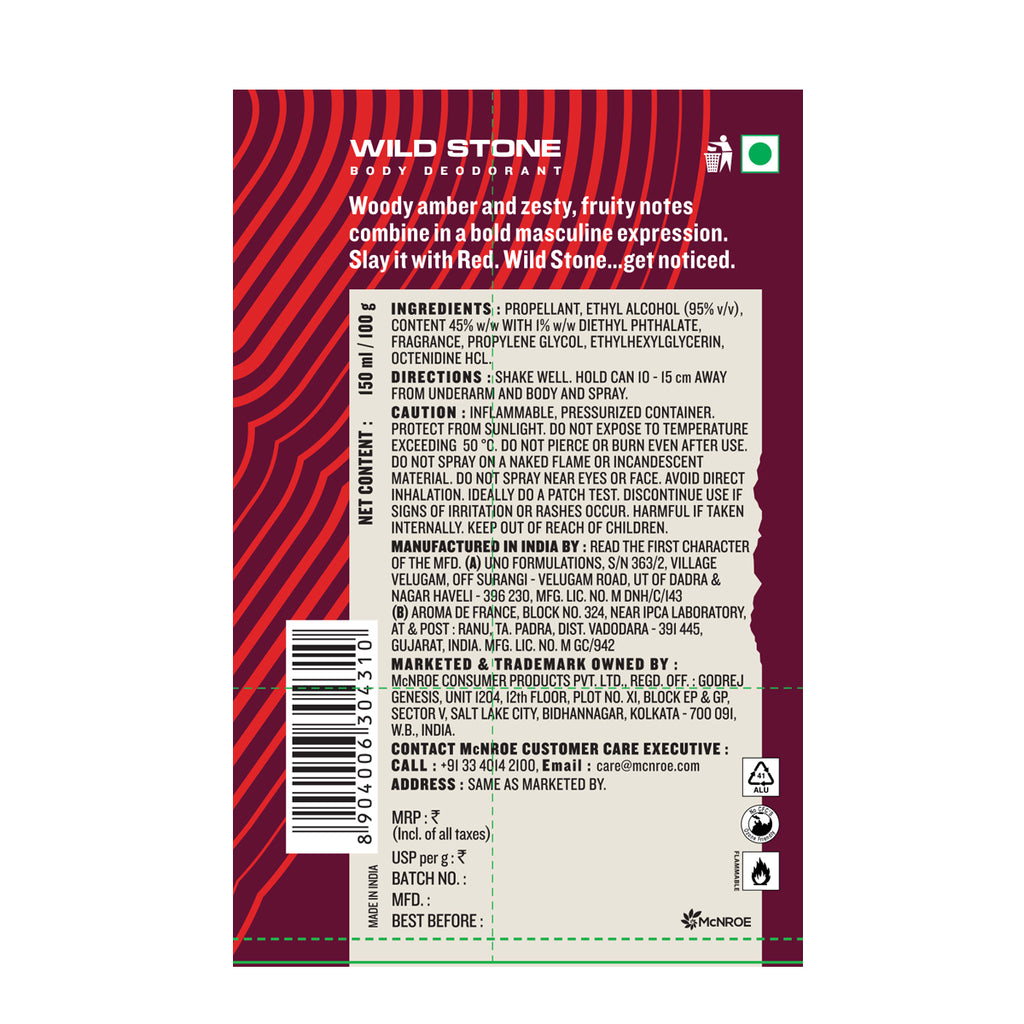 Wild Stone Note Wild Stone Red Deodorant Combo Pack (150ml each) | Wild Stone