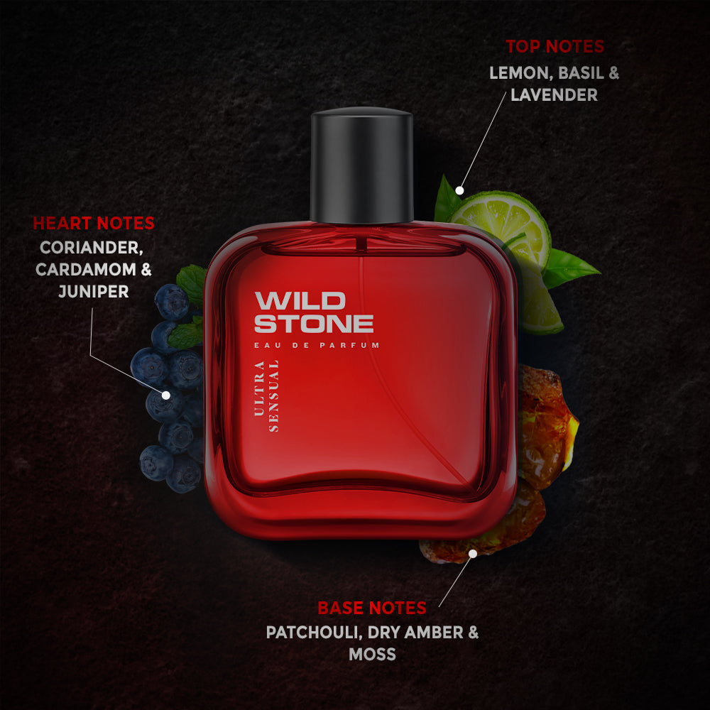 Wild Stone Ultra Sensual Perfume, Pack of 2 (100ml each)