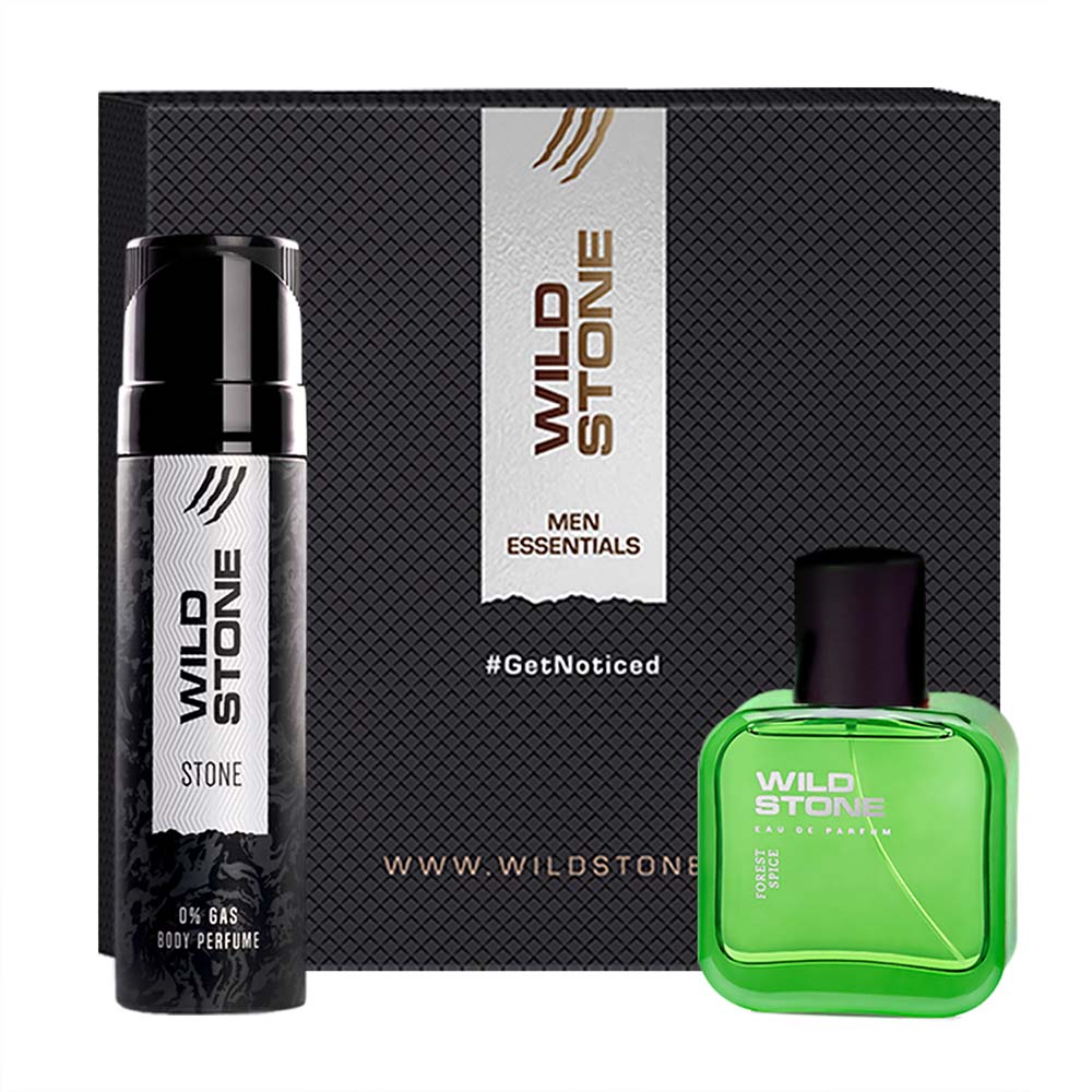 Wild Stone Gift Collection (Stone Perfume Body Spray 120ml and Forest Spice Perfume 30ml)