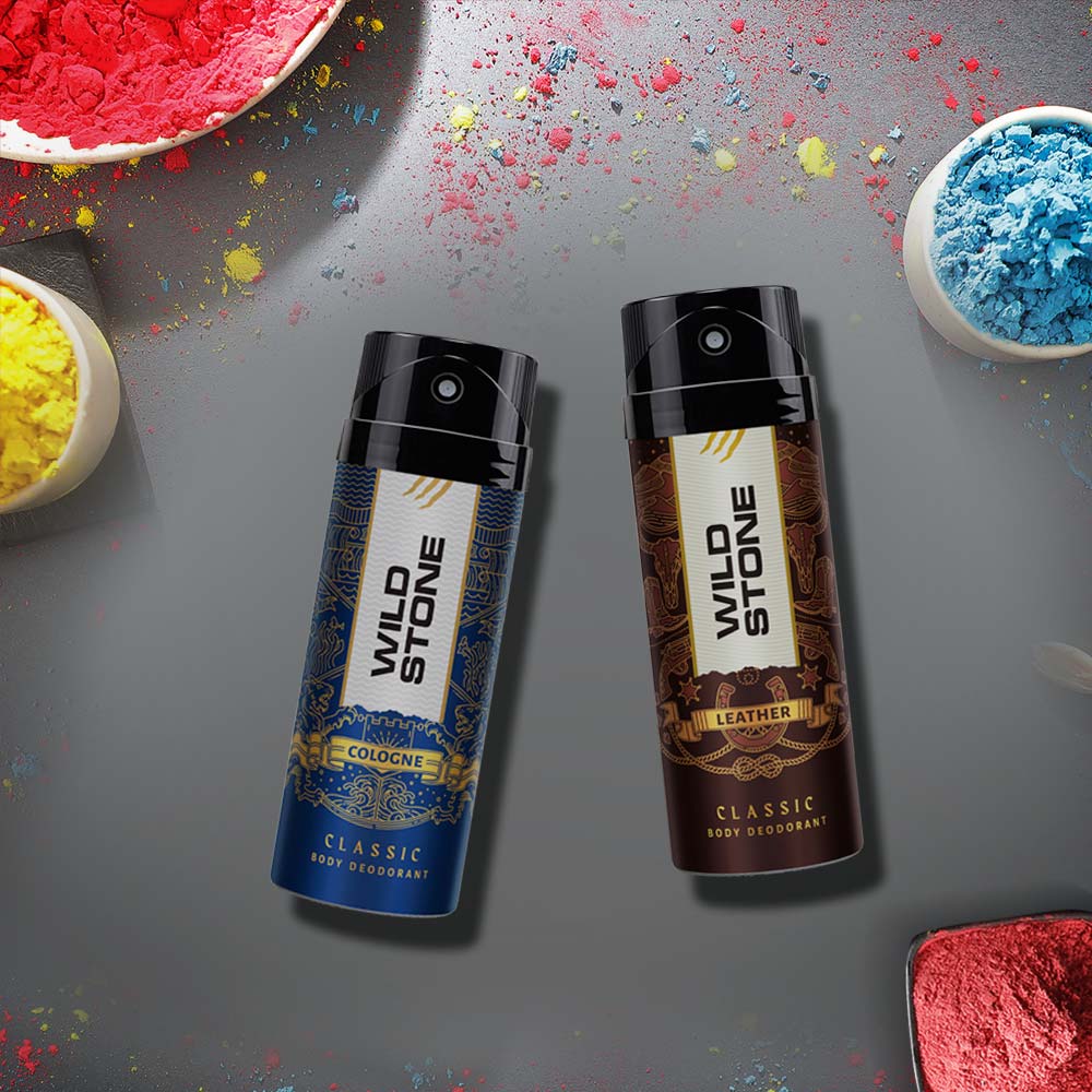 Holi Combo for Men (Classic Cologne, 225 ml & Leather Deodorant, 225 ml)